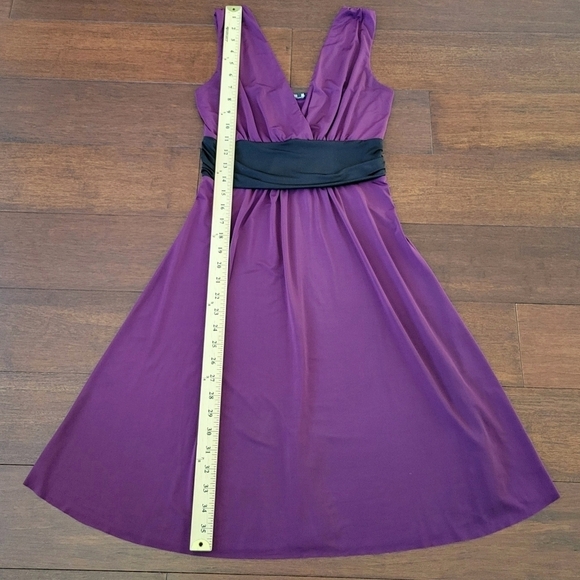 Star Vixen Purple Fit & Flare Sleeveless Y2K Empire Waist Dress Women's Size S - Picture 8 of 8